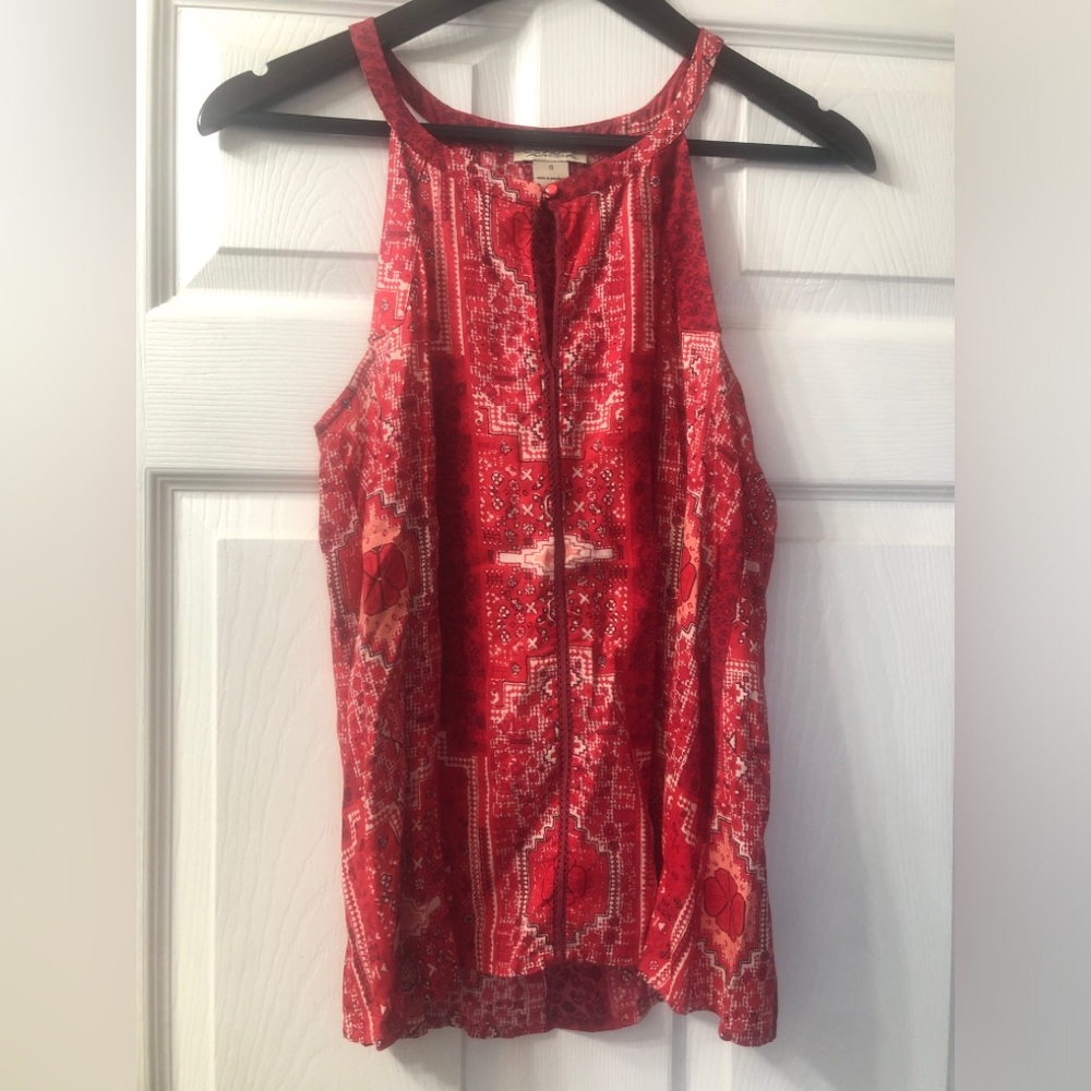 Lucky Brand Bandana Tank Top Small‎ Western (A17)